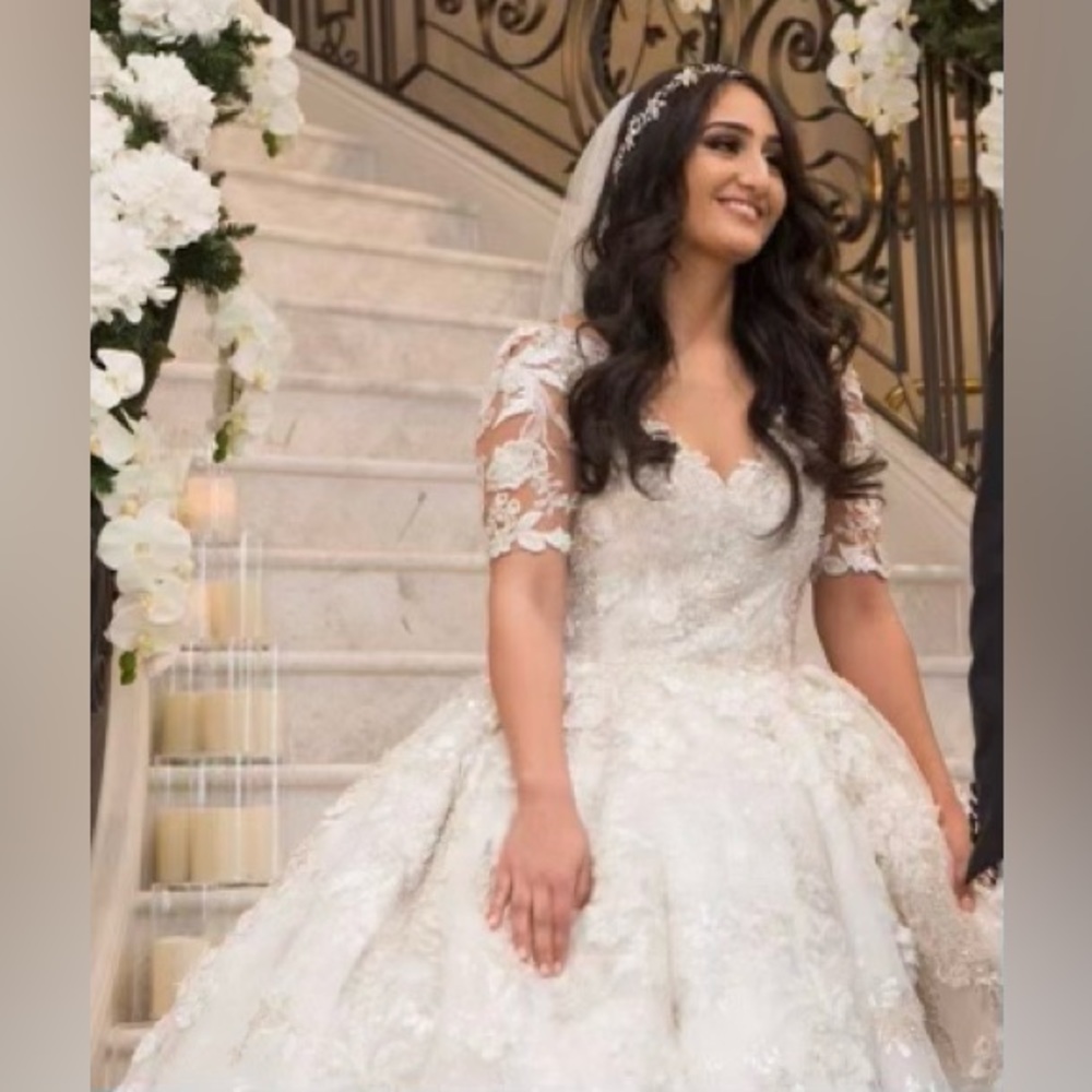 YSA Makino Spring ‘16 White/Ivory Wedding Dress Ball Gown SIZE 4 - Picture 12 of 12